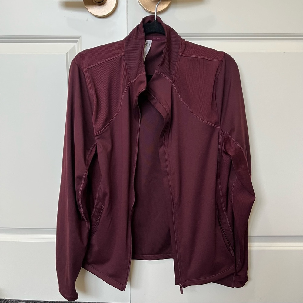 RBX Women's Deep Burgundy Full Zip Athletic Jacket, Size XL Extra Large